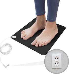 Mlab 726084383425 Grounding Mat For Feet Conductive Carbon Indoor Pad With 15ft Cord Soft Thick Ear