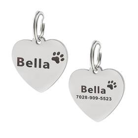 Mp41-aixin-l Mumupet Personalized Stainless Steel Dog Tags And Cat Id - L Love
