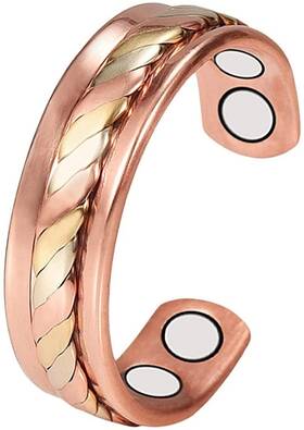 Cpr-0208-s My Pet Elephant Copper Rings For Women Magnetic Pure Three -color Gold Weave Ad