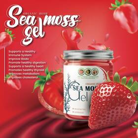 Tsm-s1 My S Fresh Homemade Smoothies And Spices Wildcrafted Organic Irish Sea Moss Gel Strawberry . 16 Oz