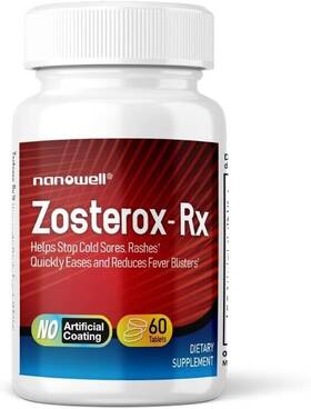 Nanowell 601955533768 Zosterox-rx - Herpes Outbreaks And Cold Sores Support Supplement 60 Tablets