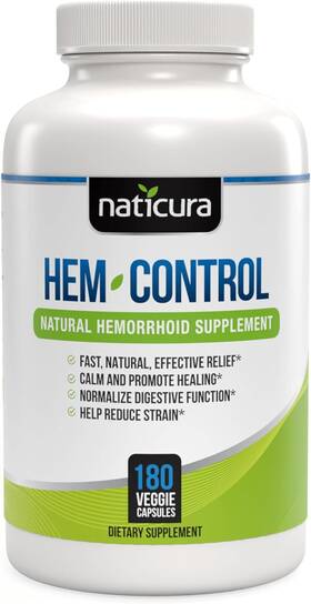 Naticura 445057515542 Hem-control - Fast Effective Hemorrhoid Treatment Supplement Powerful Formula