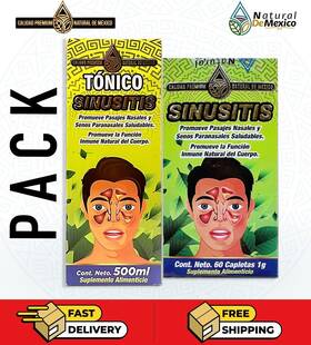 Ndm617261777970 Natural De Mexico Pack Drinkable Tonic Sinusitis Supplement 60 Caplets 1 G Ndm