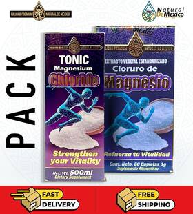 Ndm617261777987 Natural De Mexico Pack Magnesium Chloride Drinkable Tonic 60 Caplets Ndm