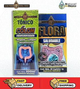 Ndm617261778137 Natural De Mexico Pack Internal Wellness Drink Tonic Balanced Flora Supplement 60 Caplets Ndm