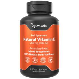 Naturalis 850027547299 Sunflower Vitamin E 268mg 400 Iu With Mixed 120 Count Pack Of 1