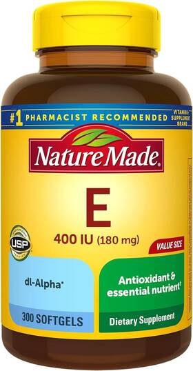 Nature Made 031604018825 Vitamin E 180 Mg 400 Iu Dl-alpha Dietary 300 Count Pack Of 1