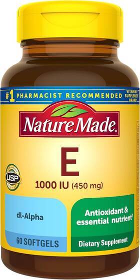1170 Nature Made Vitamin E 1000 Iu Dl-alpha Softgels 60 Ct Count Pack Of 1