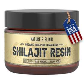 Nature S Elixir 630239777031 Organic Himalayan Shilajit Resin Extremely Potent 30g 60 Serv Fulvic Acid