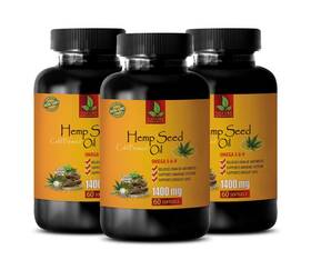 Nature Supplements 366647370365 Energy Support - Hemp Seed Oil Pills 3 Bottles