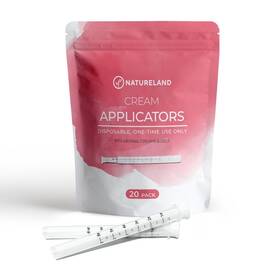 Natureland 850046967641 Disposable Plastic Vaginal Applicator 1 Count Pack Of 20 White