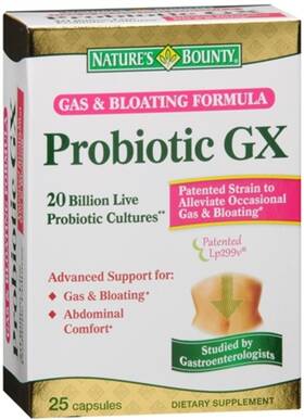 157351 Natures Bounty Probiotic Gx Gas And Bloating Formula 25 Count Pack Of 3