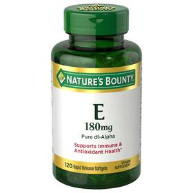 359475 Natures Bounty Vitamin E Pills And Supplement 1 Count Pack Of 120 Multi