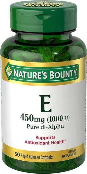 Natures434068 Natures Bounty Vitamin E 1000 Iu Softgels Supports 60 Count