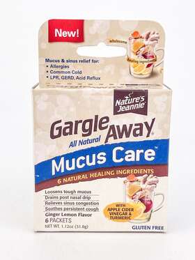 Bb02 Natures Jeannie 869563000083 Gargle Away Ginger Lemon Mucus Care 6ct Bb02/26