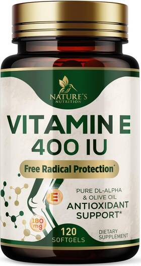 Nnvitaminesoftgel120 Natures Nutrition Vitamin E 400 Iu Softgels - 180mg Dl-alpha 120 Count Pack Of 1