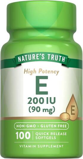 Nt11251 Natures Truth Vitamin E Softgels 200 Iu 100 Non-gmo And Gluten