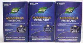 Natures Way 763948042937 3 Nature S Acidophilus Probiotic Pearls 1 Billion 90 Softgels Total 12/2025