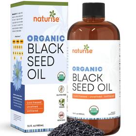 Naturise 860001713299 Organic Black Seed Oil - Cold Pressed Cumin Vegan No