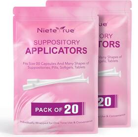 Nieteyrue 730229521641 40 Packs Disposable Vaginial Applicators Individually Wrapped Hygienic Pink