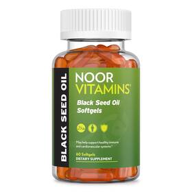 Nr-cp-bsoil-60ct-us Noor Vitamins Halal Black Seed Oil Capsules 1000 Mg