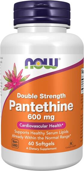 Now Foods 733739004895 Supplements Pantethine Coenzyme A Precursor 600 Mg Double