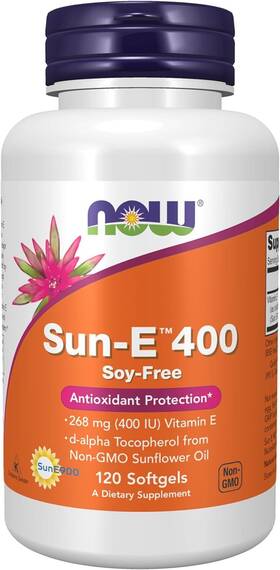 Now Foods 733739009364 Supplements Sun-e 400 Iu With D-alpha 120 Count Pack Of 1