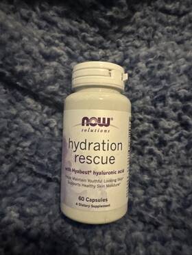 N3388 Now Solutions - Hydration Rescue With Hyabest Hyaluronic Acid 60 Veg Capsules