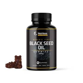 Nutriissa 726754580529 Organic Black Oil Gummy - Worlds First With 4% Thymoquinone Cold-pressed Ve