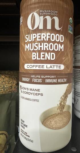 Om Mushrooms 724742005573 Mushroom Coffee Latte Blend 8.47 Oz By 05/26