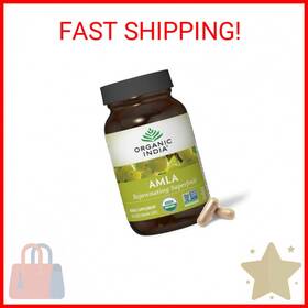Oi-ac60 Organic India Amla Capsules - Indian Gooseberry Herbal Vitamin Supplemen
