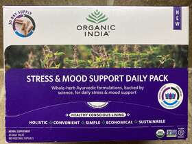 Ori63518 Organic India Stress And Mood Support 30 Daily Pack 180 Vcap Bb 02/25