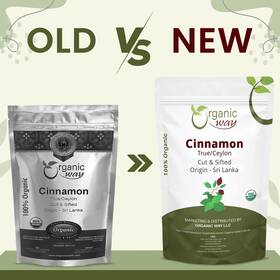 Organic Way 040835621926 Premium True Ceylon Cinnamon Cut And Sifted 1 Pound Pack Of