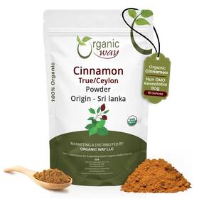 Organic Way 040835622466 True Ceylon Cinnamon Powder And 16 Ounce Pack Of 1
