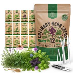 Ft-yxnj-7ue3 Organo Republic 12 Culinary Herbs Seeds Variety Pack - Herb Green