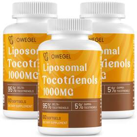 Owe1-3 Owegel Liposomal Tocotrienols 1000mg - High Bioavailability 60 Count Pack Of 3