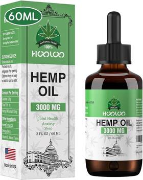 Papa Health Inc 711181649390 Hooloo Hemp Oil For Adults 3000mg Bedtime Support Unwind Relief Muscle