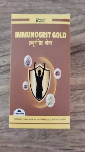 Patanjali 904049102539 Divya Immunogrit Gold 30 Capsules. Fast Shipping From Us