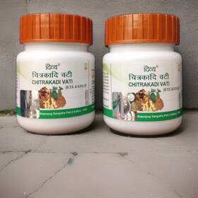 Patanjali 904049110312 2 Pack Divya Chitrakadi Vati 60 Tablets