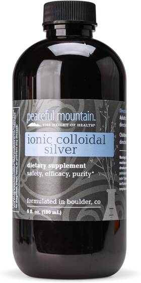 B00126mbzs Peaceful Mountain Ionic Colloidal Silver - Natural Supplement For