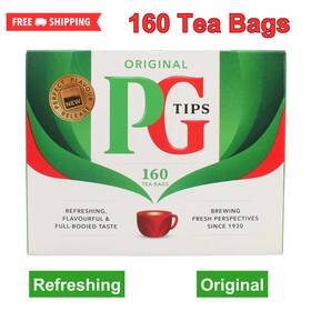 45179 Pg Tips Freshly Pressed Tea Leaves Pack Of 1 160 Bags Natural Ingredients