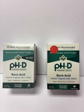 Ph-d 349597000827 2x Feminine Health -boric Acid3oz Bottles Exp 6/25 And 11/25