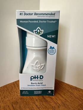 Phd Feminine Health Support 349597001237 Lot Of 2- Ph-d Boric Vaginal Foam Wash - 6 Fl Oz. Each