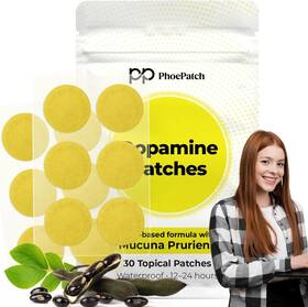 Phoepatch 604670161940 30-day Dopamine Support Patch Plant-powered Formula For Mood Balance