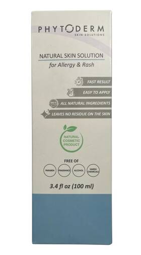 Phytoderm 698849110237 Natural Skin Solution - For Allergy And Rash 3.4 Fl Oz Exp 03/26