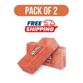 Psb-sb-2 Pink Salt Bricks Himalayan Pack Of 2 8x4x2 For Spa Sauna And Home Decor