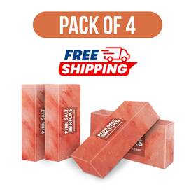 Psb-sb-4 Pink Salt Bricks Himalayan 8x4x2 Pack Of 4 For Walls And Home Improvement