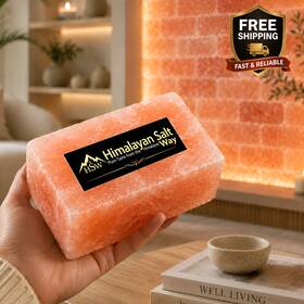 Hsw-sb-4 Pink Salt Wall Himalayan Bricks 8x4x2 Pack Of 4 For Spa Sauna And Home Decoration