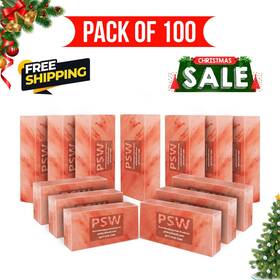 Psw-sb-100 Pink Salt Wall Himalayan Bricks And Tiles Pack Of 100 8x4x2 Ideal For Spa Sauna