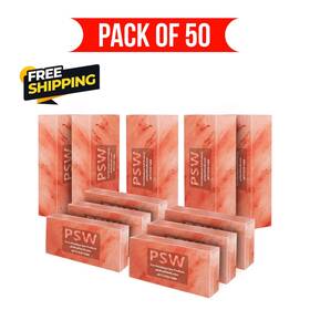 Psw-sb-50 Pink Salt Wall Himalayan Bricks Pack Of 50 And Tiles 8x4x2 For Spa Sauna